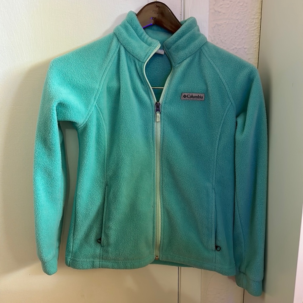 Turquoise Kids Fleece Columbia Zip-Up